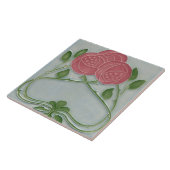 Carreau Floral Rose Art Nouveau Rose Bleu (Côté)