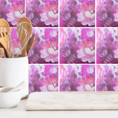 Carreau Floral rose violet