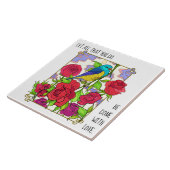 Carreau Floral (Rose), w verset de 1 Corinthiens 16:14 (Côté)