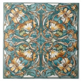 Carreau Floral Rustique Indigo Azulejo Tiles (Devant)