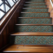 Carreau Floral sans mer Victorale Indigo Motif Bleu