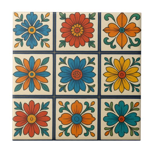 Carreau Floral Vibrant (Devant)