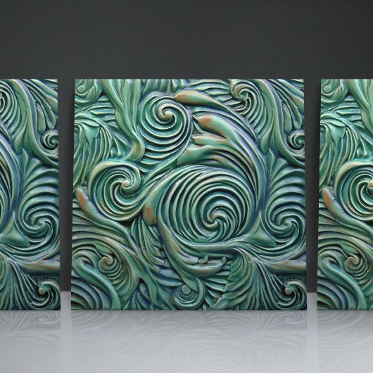 Carreau Floral Victorien Motifs bio verts