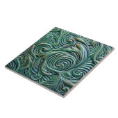 Carreau Floral Victorien Motifs bio verts (Côté)