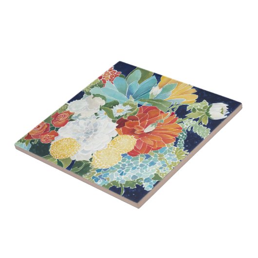 Carreau Florals de minuit III (Côté)