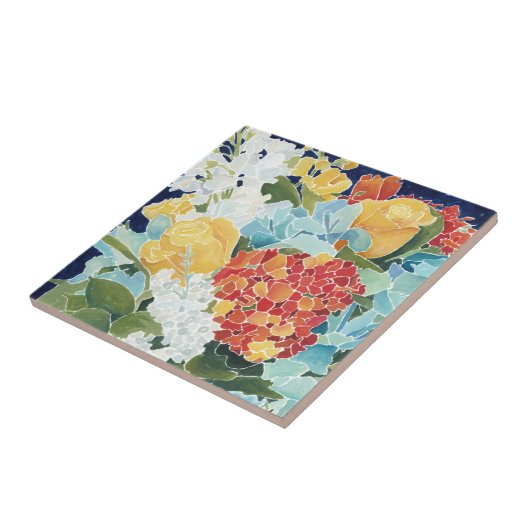 Carreau Florals II de minuit (Côté)