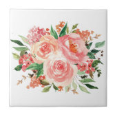 Carreau Flore à ressort rose pâle (Devant)