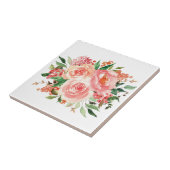 Carreau Flore à ressort rose pâle (Côté)