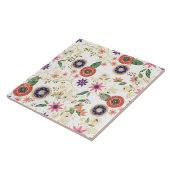 Carreau Flore folklorique branchée Flore originale Design (Côté)