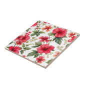 Carreau Flore Modèle Hibiscus Fleurs (Côté)