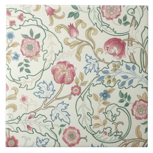 Carreau Flore, motifs floraux, William Morris (Devant)
