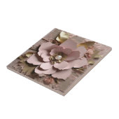 Carreau Flore Rose poussiéreux - Carrelage en céramique (Côté)