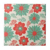 Carreau Flore rouge Vintage rétros (Devant)