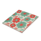 Carreau Flore rouge Vintage rétros (Côté)