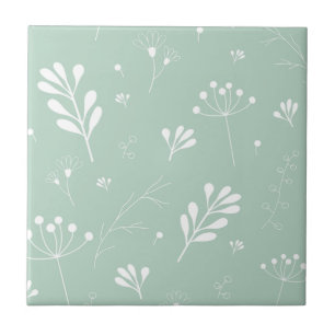 Carreau Flore verte