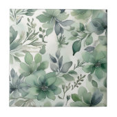 Carreau Flore verte sans joint (Devant)