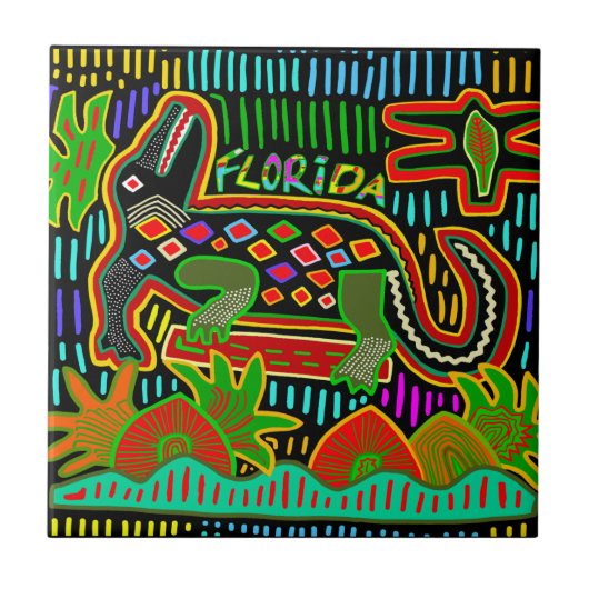 Carreau Floride Gator dans la jungle tropicale Carrelage (Devant)