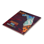 Carreau Floride License Plate Map Ceramic Tile V2 (Côté)