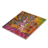 Carreau FLOWER FAIRY ON THE PINK IRIS fantasy (Côté)