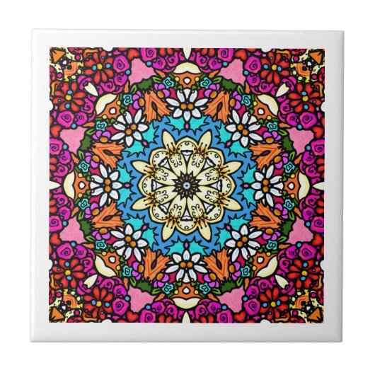 Carreau Flower Power Jardin Groovy (Devant)