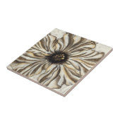 Carreau Flowerhead Fresco sur Tan Arrière - plan (Côté)