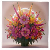 Carreau Flowers bouquet Ceramic tile (Devant)