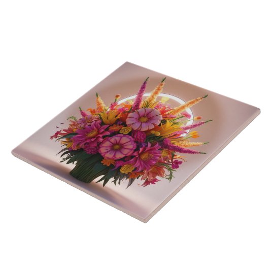 Carreau Flowers bouquet Ceramic tile (Côté)