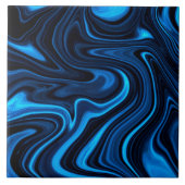 Carreau Fluide Abstrait bleu mer (Devant)