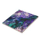 Carreau Fluorite Crystal Geode Marbre Abstrait (Côté)