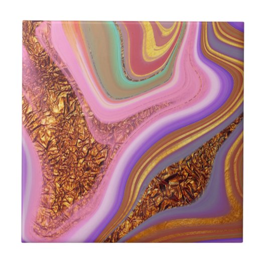 Carreau Flux de Quartz Rose (Devant)