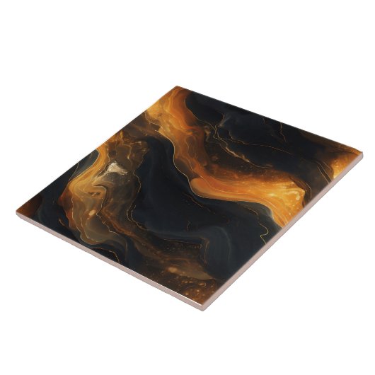 Carreau Flux dynamique Abstrait de lave (Côté)