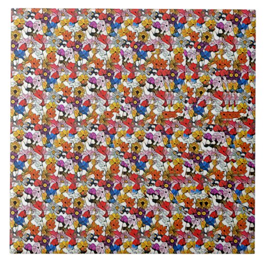 Carreau FLYING BIRD STEREOGRAM 4.25x4.25, 6x6 inches  (Devant)