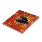 Carreau Flying Black Crow Art pour les amateurs d'oiseaux (Côté)