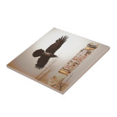 Carreau Flying Raven & Totem-Pole Imaginaire Art (Côté)