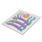 Carreau Flying Sun Abstrait Art (Côté)