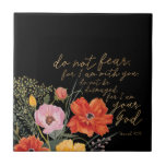 Carreau Foi Florale - Ne Craignez Pas, Car Je Suis Avec Vo<br><div class="desc">Floral Faith III de Studio W. Présente un beau design floral et Isaiah 41:10.</div>