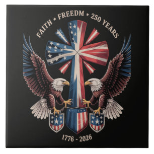 Carreau Foi Liberté 250 Ans 250e Anniversaire États-Unis