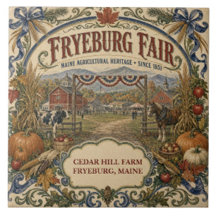 Carreau Foire de Fryeburg personnalisée depuis 1851 Maine