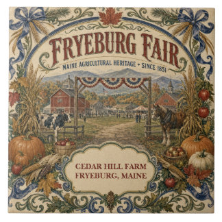 Carreau Foire de Fryeburg personnalisée depuis 1851 Maine