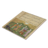 Carreau Folio 39, scène de jardin d'A, du 'Bustan de Sa'd (Côté)