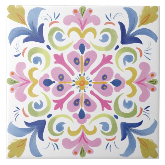 Carreau Folk Garden Watercolor (Devant)