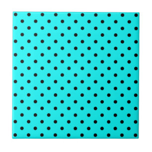 Carreau Fond à pois turquoise