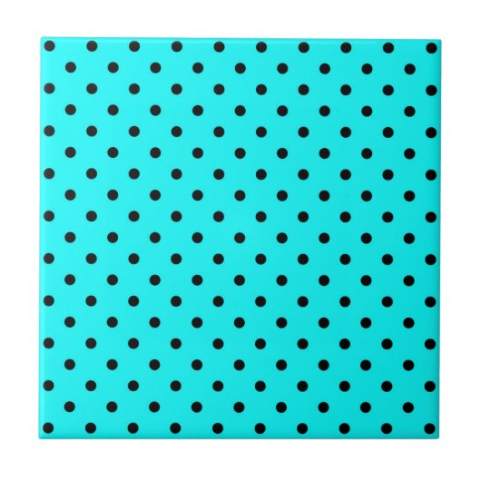 Carreau Fond à pois turquoise (Devant)