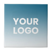 Carreau Fond de couleur | Dégradé blanc et votre logo (Devant)