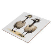 Carreau fond de drôles d'oiseaux (Côté)