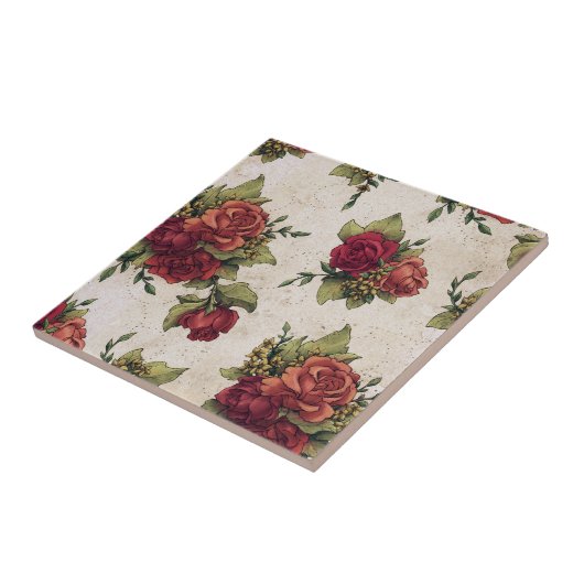 Carreau Fond d'écran Antique Red Rose (Côté)