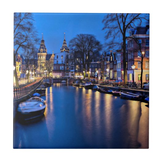 Carreau Fond d'écran de nuit Amsterdam-67657 (Devant)