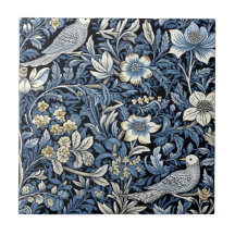 Fond d'écran Motif William Morris Blue Foliage