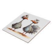 Carreau fond d'oiseaux drôles (Côté)