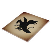 Carreau Fond rustique de dragon noir (Côté)